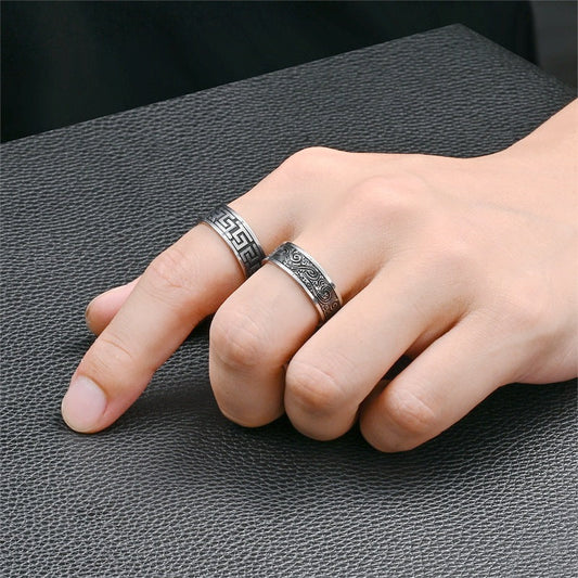 Men's Style Hand Jewelry Handsome Trendy Fashionable Rings