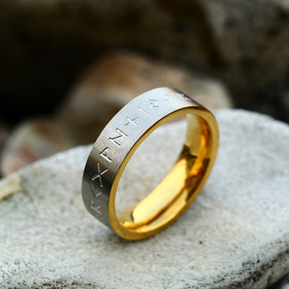 Women's & Men's & Steel And Nordic Viking Letter Rings