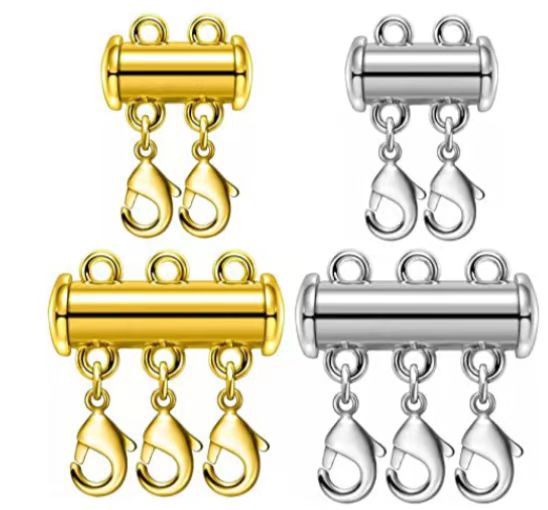 Accessories Magnetic Snap Connection Buckle Double Necklaces
