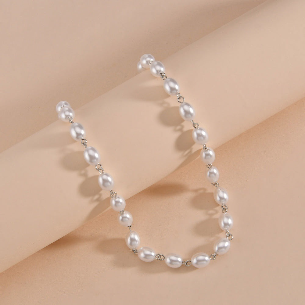 Pearls Female Personality Commuter Clavicle Chain Necklaces