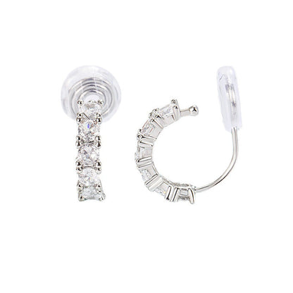 High-grade Refined Zircon Curved Female Daily Earrings