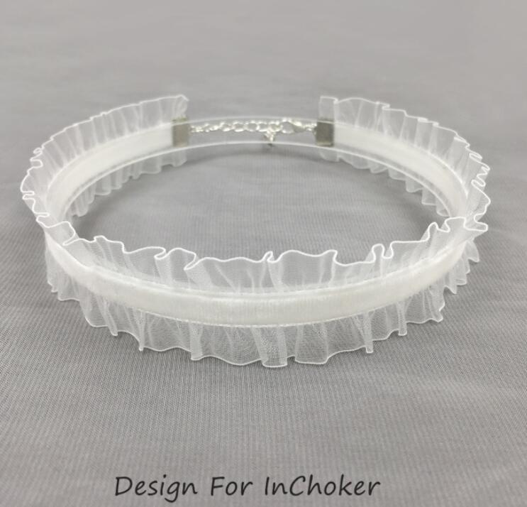 Sweet Collar And Neck Ornament Veet Flounced Clavicle Necklaces