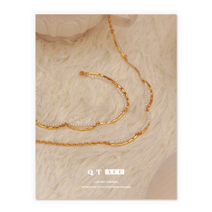 Women's Gold-plated French Vintage Style Light Luxury Necklaces