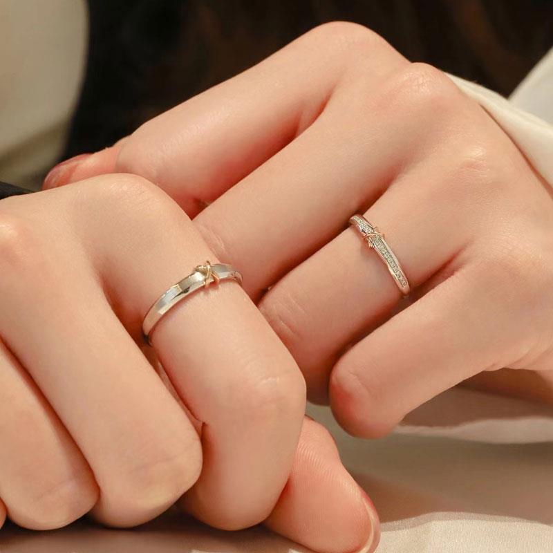 Women's & Men's & Heart Knot Couple And Simple Exquisite Unique Rings