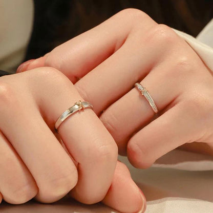 Women's & Men's & Heart Knot Couple And Simple Exquisite Unique Rings