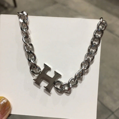 Letter Cuban Thick Chain Female Hip Hop Street Style Necklaces