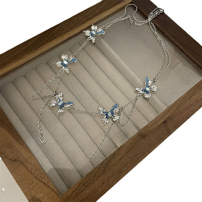 Women's Butterfly Tassel Titanium Steel For Design Necklaces