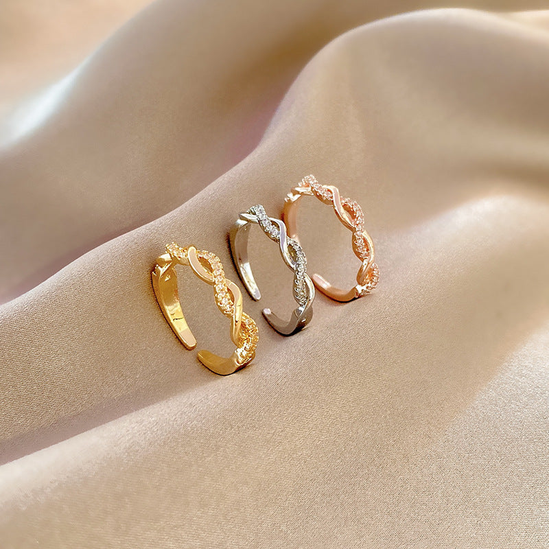 Twisted Opening Adjustable Advanced Design Sense Rings