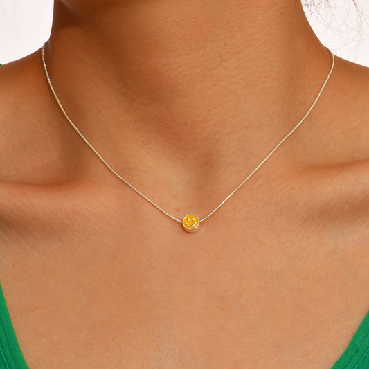 Fashion Dripping Smiley Face Multicolor Personalized Necklaces