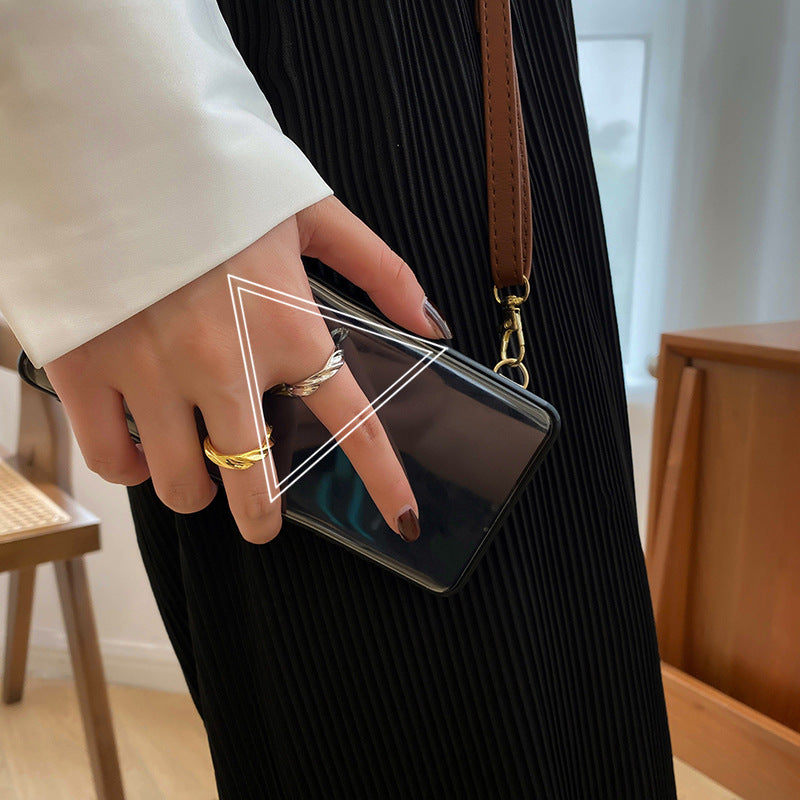 Fashion Wave Pattern Frosted Simple Versatile Rings