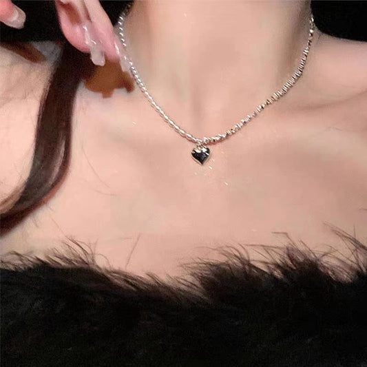 Women's Luxury Minority High-grade Clavicle Chain Block Stitching Necklaces