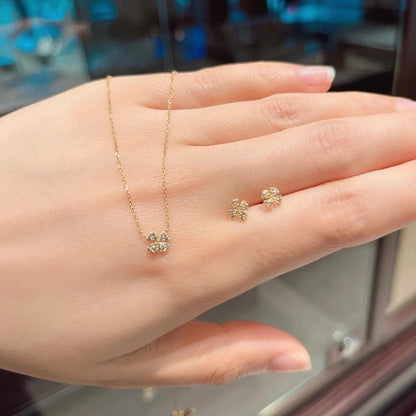 Diamond Four-leaf Clover Lucky Sier Plated Bracelets