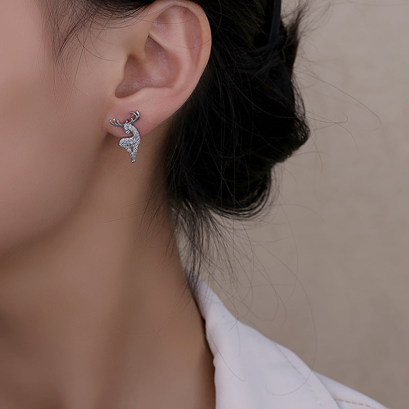 Women's Sier Plated Christmas Trendy Temperament Wild Earrings