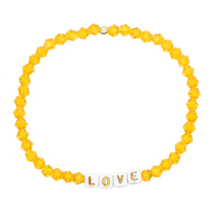 Women's Bohemian Minimalist Letter Diamond Crystal Beads Bracelets