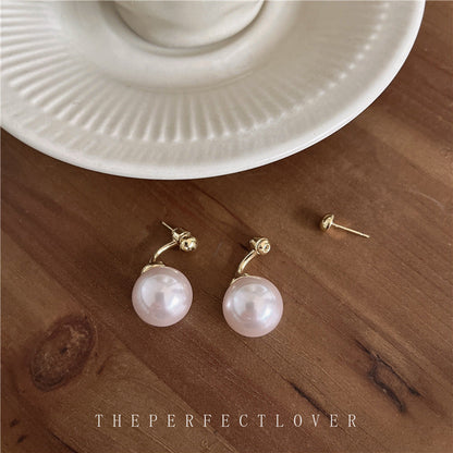 Women's Sier Pearl Korean Style Fashion Ear Earrings