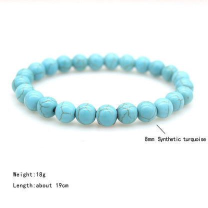 Women's & Men's Frosted Natural Stone Volcanic Rock Tigereye And Bracelets