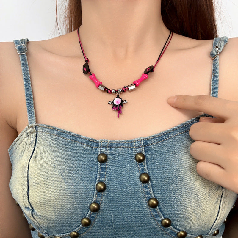 Eye Monster Beaded Female Niche Personality Necklaces