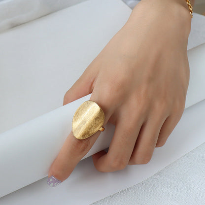 Exaggerated Brushed Matte Female Index Finger Rings
