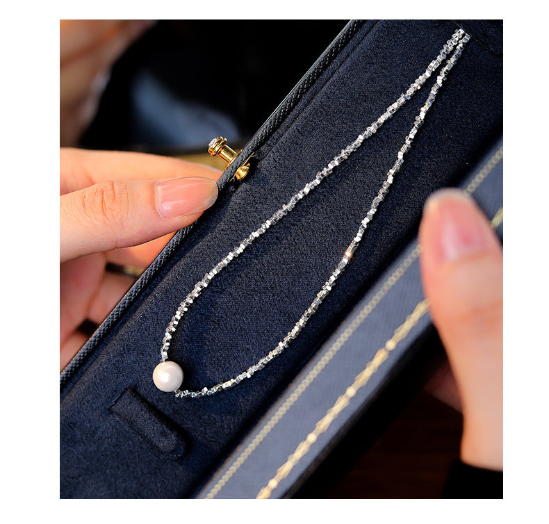 Pearls Geometric French Elegant Retro Temperament Entry Necklaces