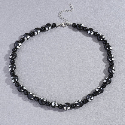 Men's Trend Punk Hip Hop Black And Necklaces