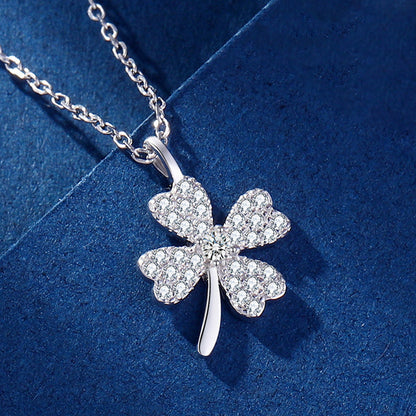 Women's Clover Korean Style Niche Design Light Necklaces