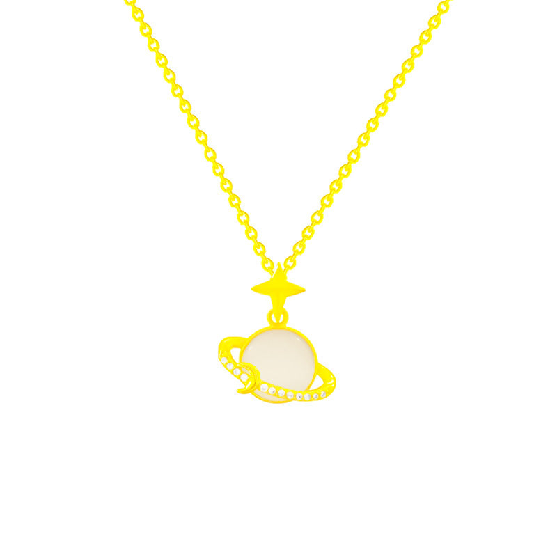 Women's Earth Moon Design Sense Simple Temperament Entry Necklaces