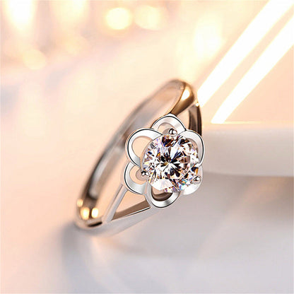 Women's Artificial Diamond Ornament Fashion Mouth Wedding Rings