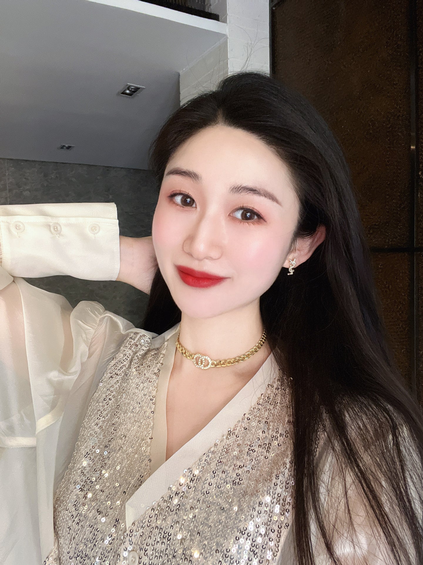 Letter Exquisite Sier Simple Personalized Sweet Earrings