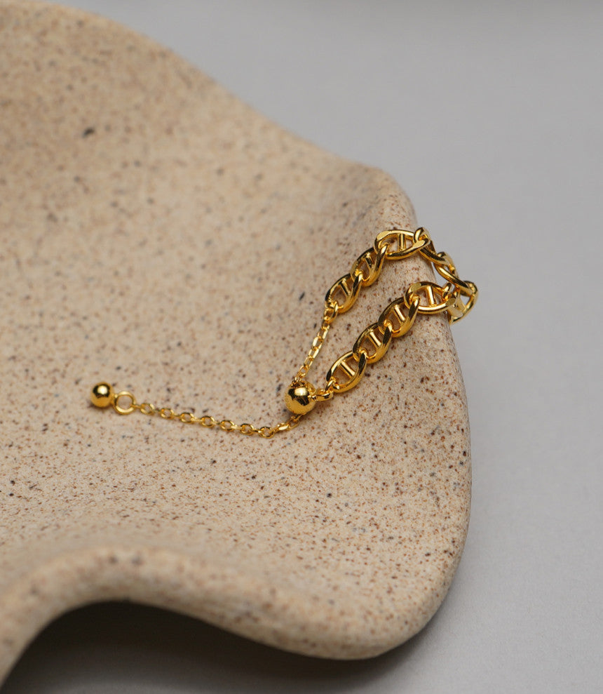 Women's Retro Adjustable Pull-out Chain Metal For Simple Rings