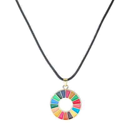 Nations Pendant Color Sustainable Development Goal Necklaces