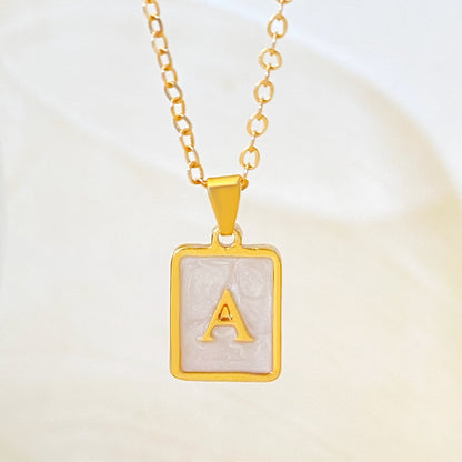 Drop Oil Letter Female Style Retro English Necklaces