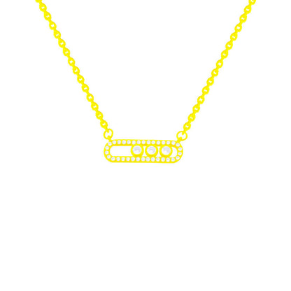 Women's Simple Zircon Titanium Steel Geometric For Necklaces