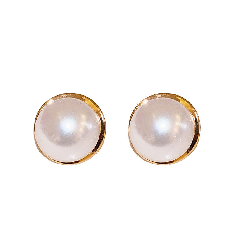 Pearl Geometric Fashion Minimalist Design Ear Earrings