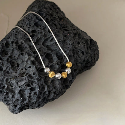 Sier Sterling Small Beads Simple Beaded Necklaces