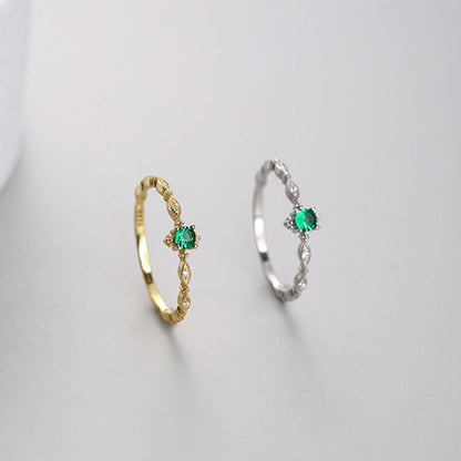 Emerald Refined Rhinestone Fashion Beautiful Personality Rings