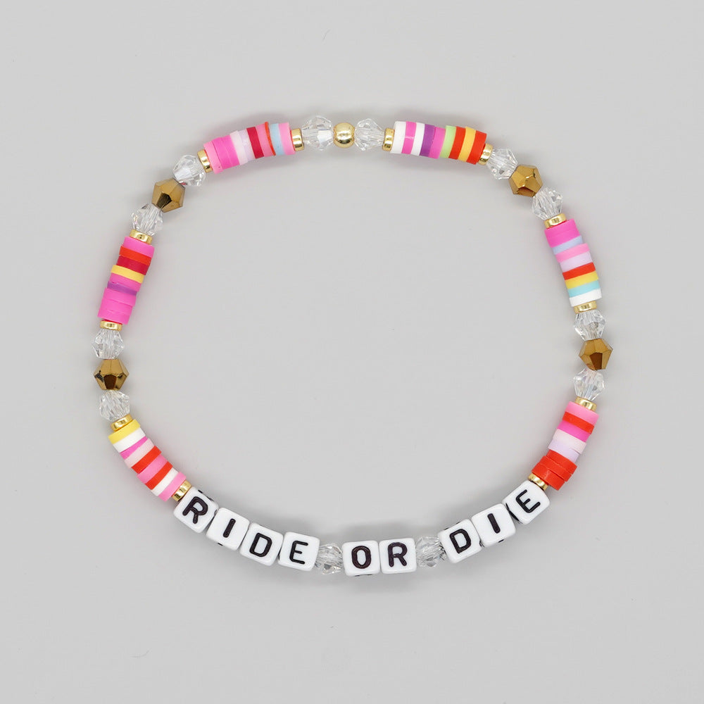 Beads Colorful Polymer Clay Crystal Handmade Bracelets