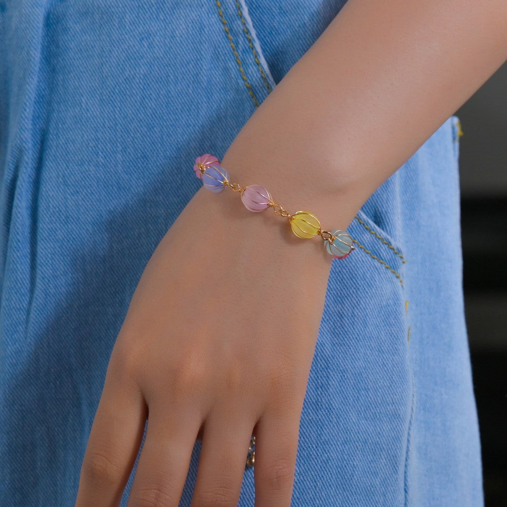 Sweet Cute Candy Color Pumpkin Beads Bracelets