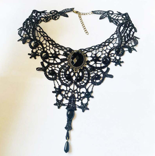 Versatile Lace Detachable Collar Clavicle Chain Necklaces