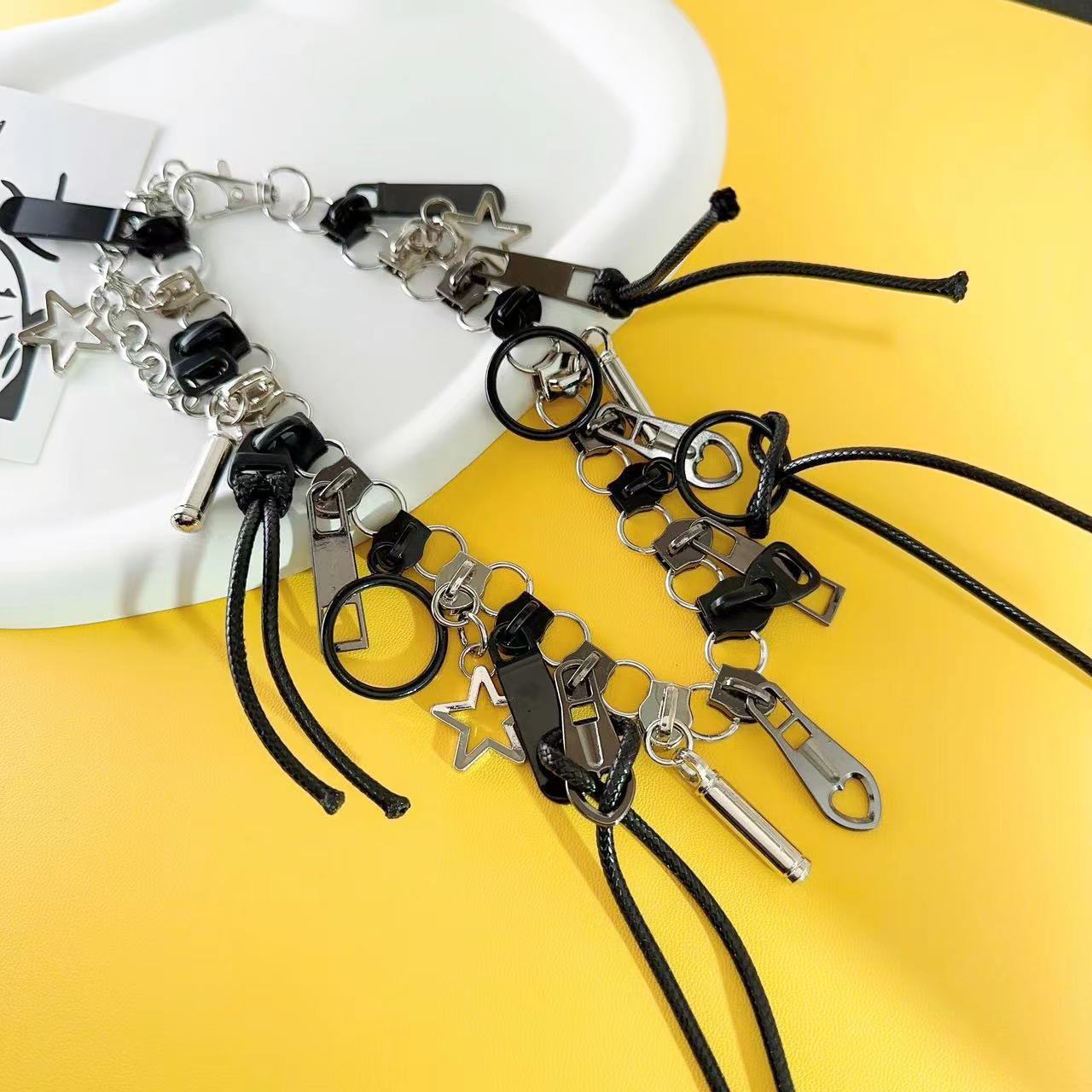 Women's Many Zipper Punk Style Series Chain Necklaces