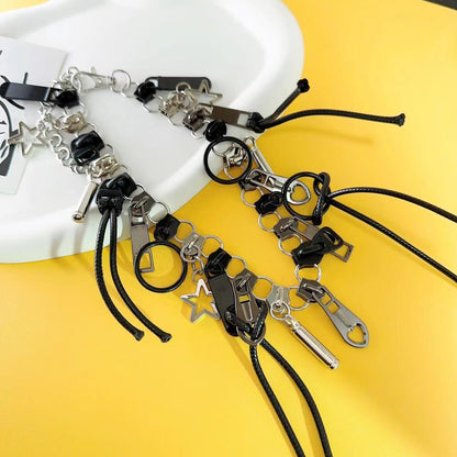 Women's Many Zipper Punk Style Series Chain Necklaces