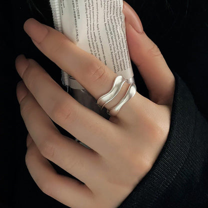 Niche Twin Handsome Fried Street Simple Personality Rings