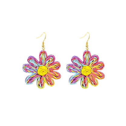 Small Daisy Bohemian Beach Vacation Style Earrings