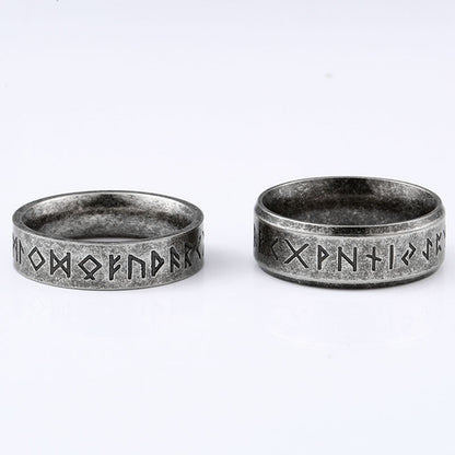 Women's & Men's & Fashion Stainless Steel And Nordic Retro Viking Letter Rings