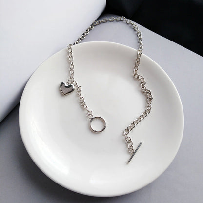Metal Heart-shaped Pendant Creative Simple Fashion Necklaces