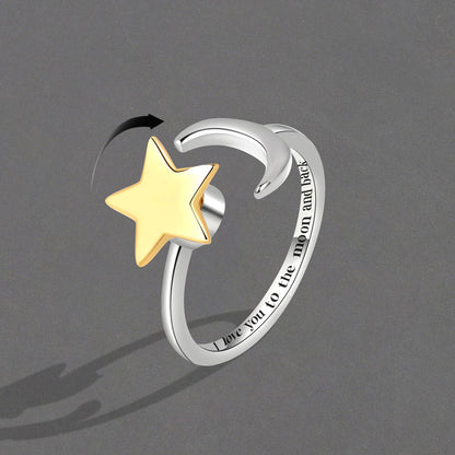 Spinning Female Adjustable Anxiety Relieving Cold Wind Rings