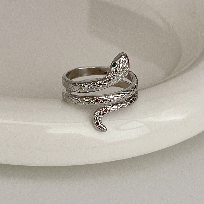 Sier Female Design Light Luxury Index Rings