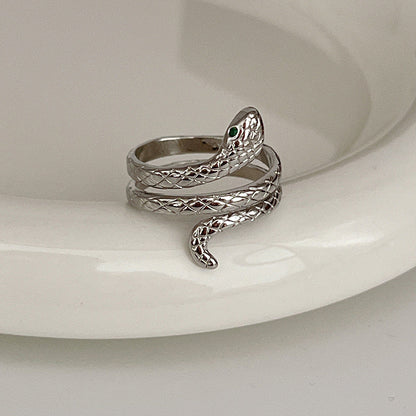 Sier Female Design Light Luxury Index Rings