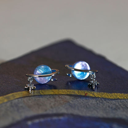Women's Dream Starry Sky Planet Niche Design Earrings