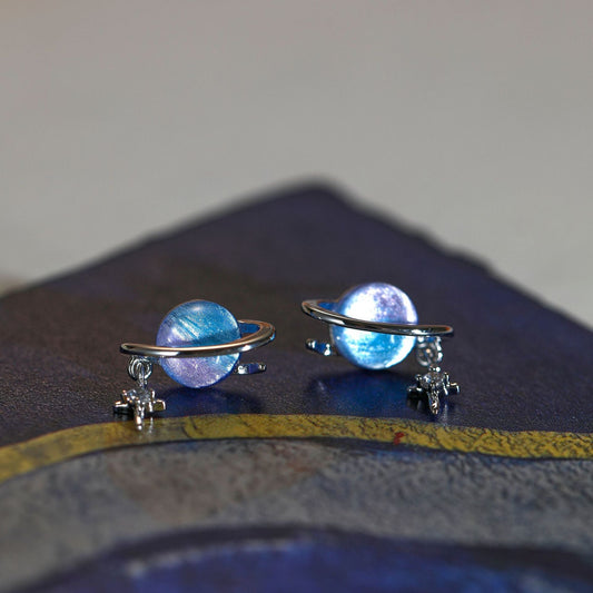 Women's Dream Starry Sky Planet Niche Design Earrings