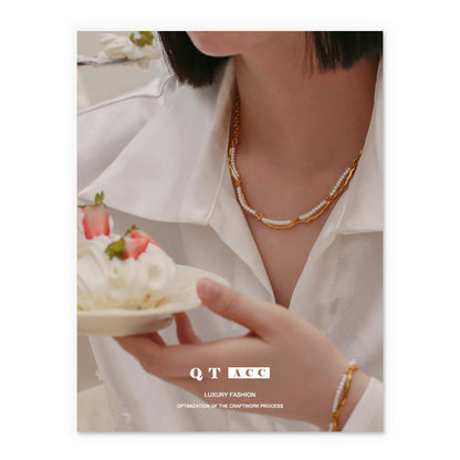 Women's Gold-plated French Vintage Style Light Luxury Necklaces